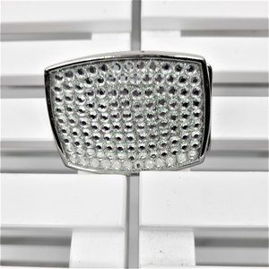 Silver Crystal-Accent Women's Belt Buckle